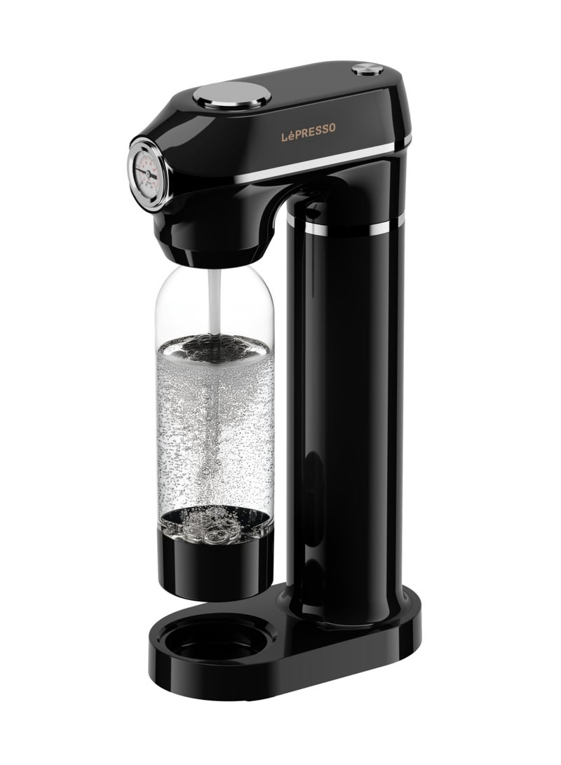 LePRESSO Carbonator Sparkling Water Maker with Pressure Release Gauge, Cordless Portable Sparkling Water Machine with 1000mL Capacity, Adjustable Carbonator Level Fizz Maker, CO2 Compatible Soda Maker - Image 1